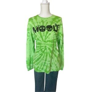 HOWL-O-SCREAM “Mood” Jason Voorhees Green Tie Dye Graphic Tee Size Large